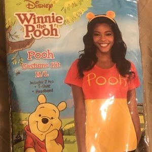 Winnie the Pooh costume shirt and ears.